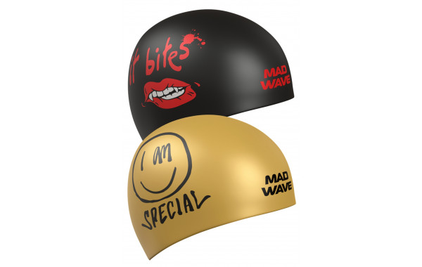 Силиконовая шапочка MadWave It bites reversible M0554 30 0 00W Черный 600_380
