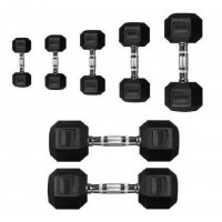 Гантель 27,5кг Perform Better Rubber Encased Hex Dumbbells 4137-27.5\BK-27-00