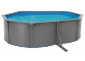 Морозоустойчивый бассейн овальный 730x360x130см Poolmagic Anthracite  комплект оборудования Standart (фильтр Intex/Bestway) 550006