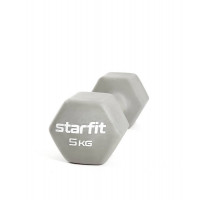Гантель неопреновая Core 5 кг Star Fit DB-201 тепло-серый пастель