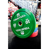 Диск 10кг YouSteel EVO Bumper Plate зеленый