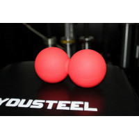 Мячик массажный YouSteel двойной, красный