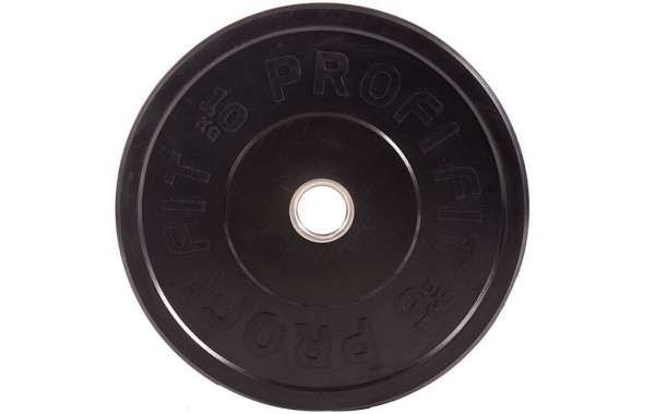 Диск для штанги каучуковый, черный, d51 10кг Profi-Fit 600_380