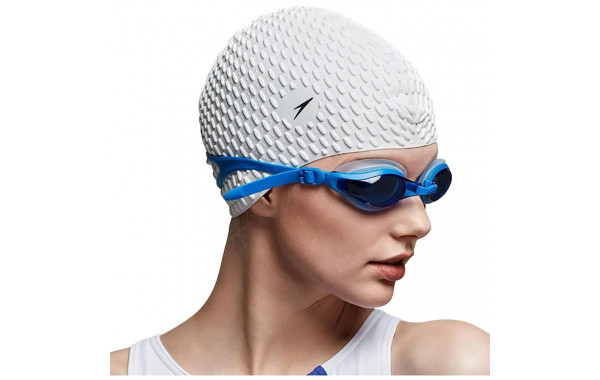 Шапочка для плавания Speedo Bubble Cap, 8-709290003, белый 600_380