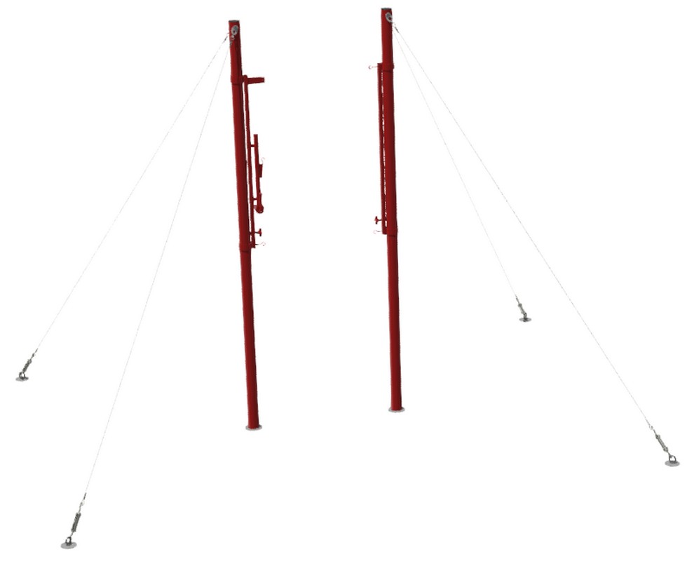 Стойки универсальные (волейбол,бадминтон) с механизмом натяжения, на растяжках ФСИ 10727 990_800