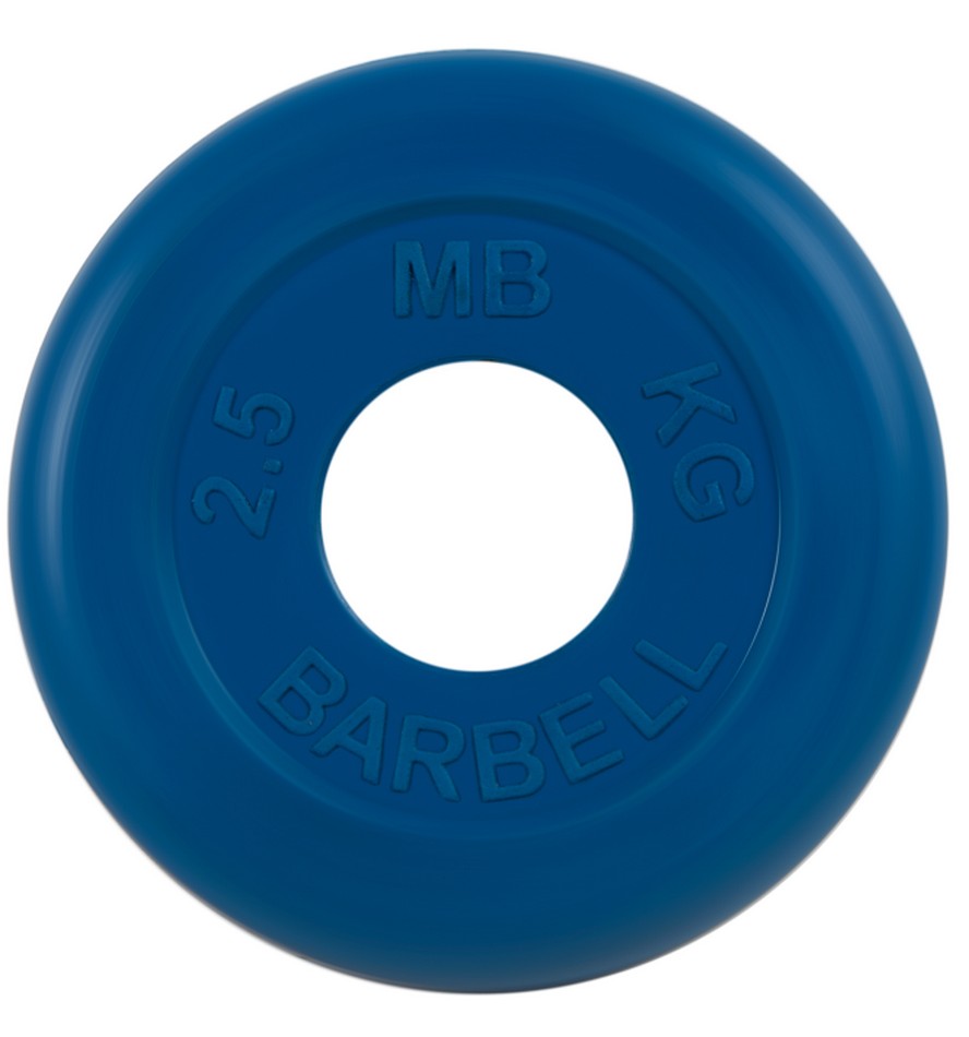 Диск обрезиненный d51мм MB Barbell MB-PltC51-2,5 2,5кг синий 888_950