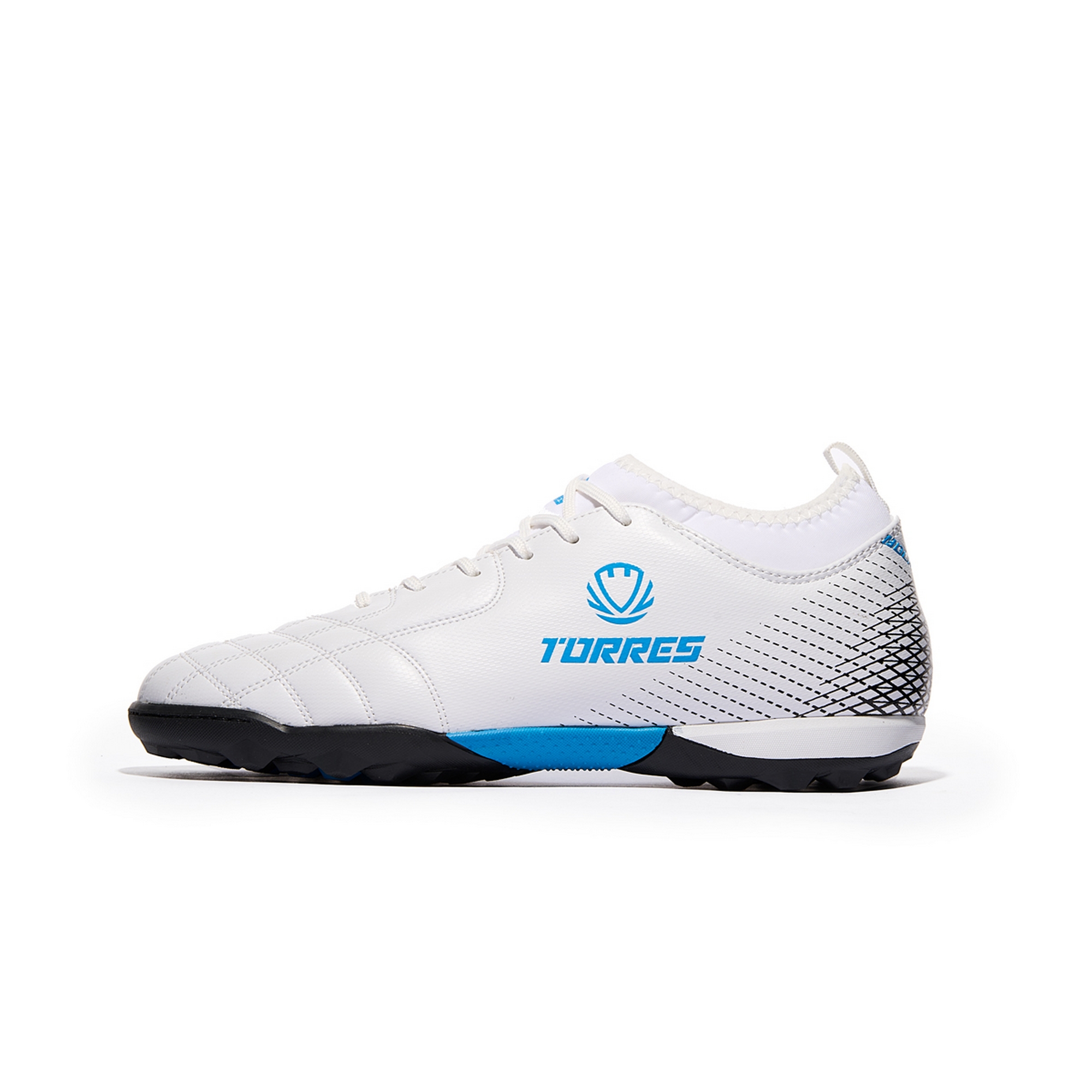 Бутсы футбольные (многошиповки) подростковые Torres BOLA-J TS2342310-271 с носком, белый 2000_2000