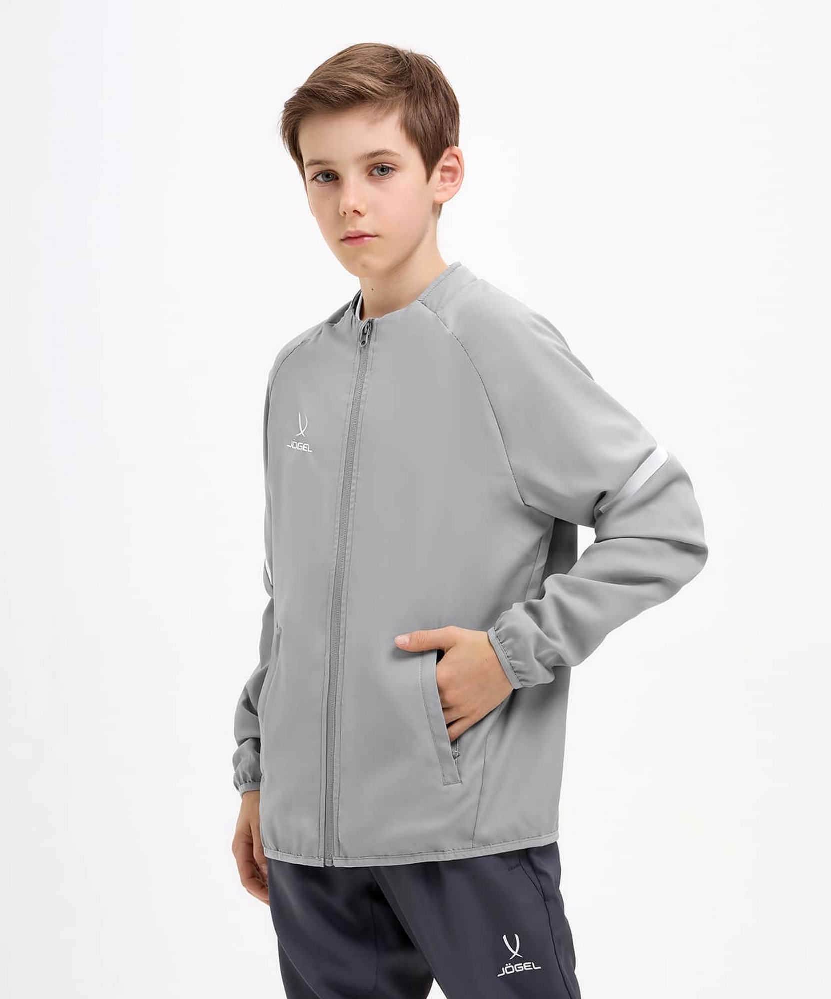 Куртка спортивная детская Jogel CAMP 2 Lined Jacket серый 1663_2000