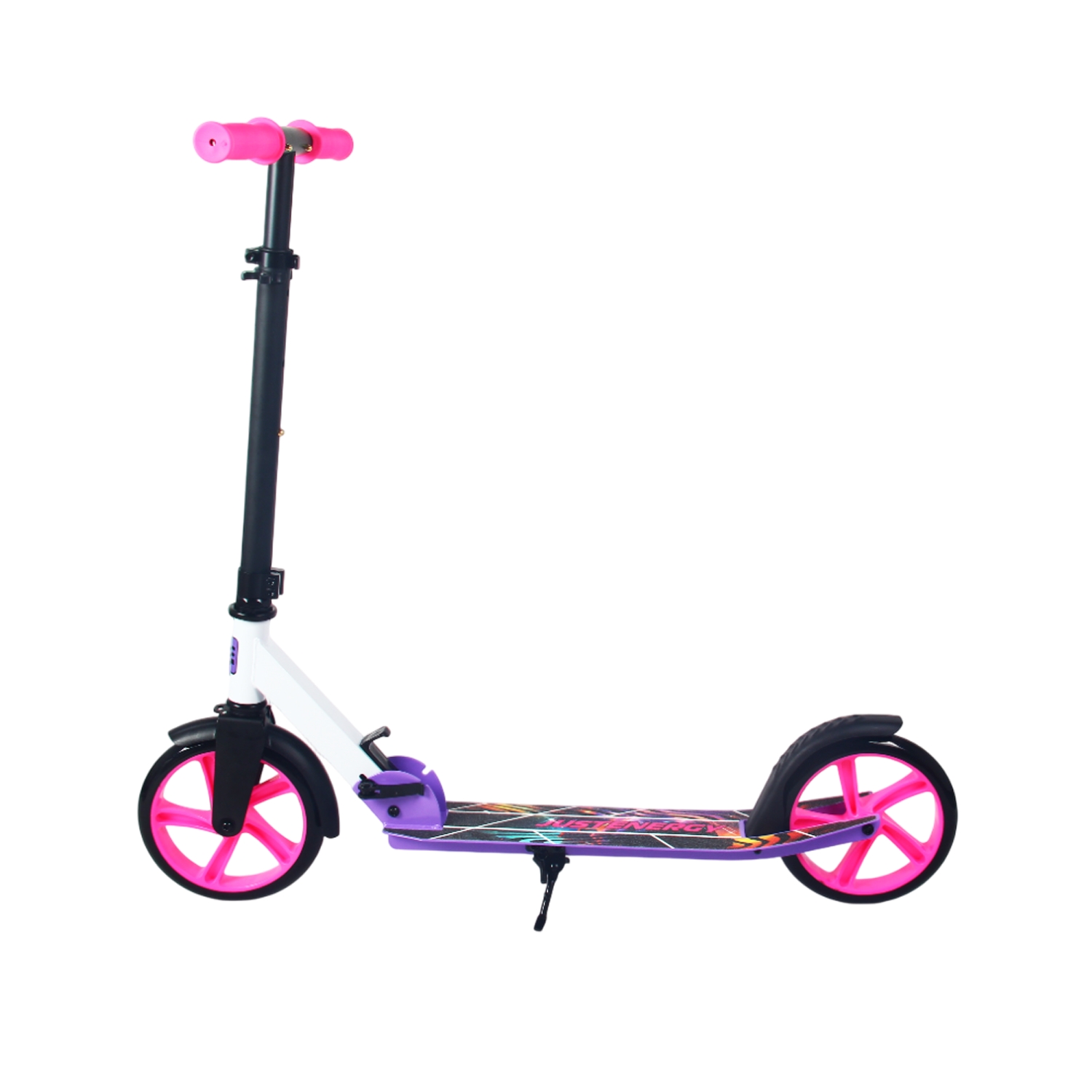 Самокат 200мм Justenergy JE-SA200-50 violet (фонарь и наклейка в подарок) 1500_1500