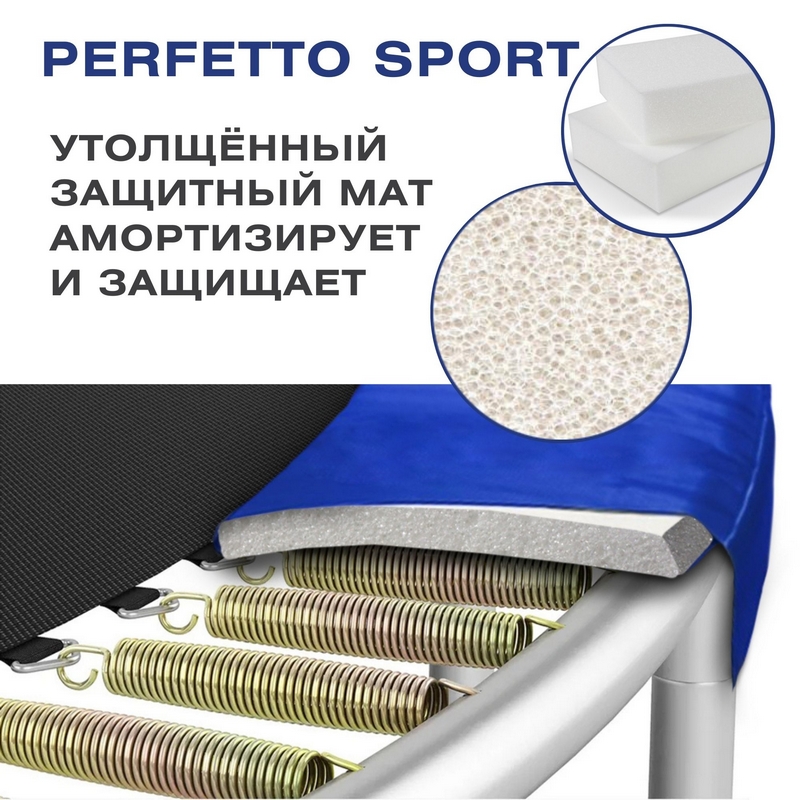 Батут с защитной сеткой Perfetto Sport Activity 8" d240см 2500000067457 синий 800_800