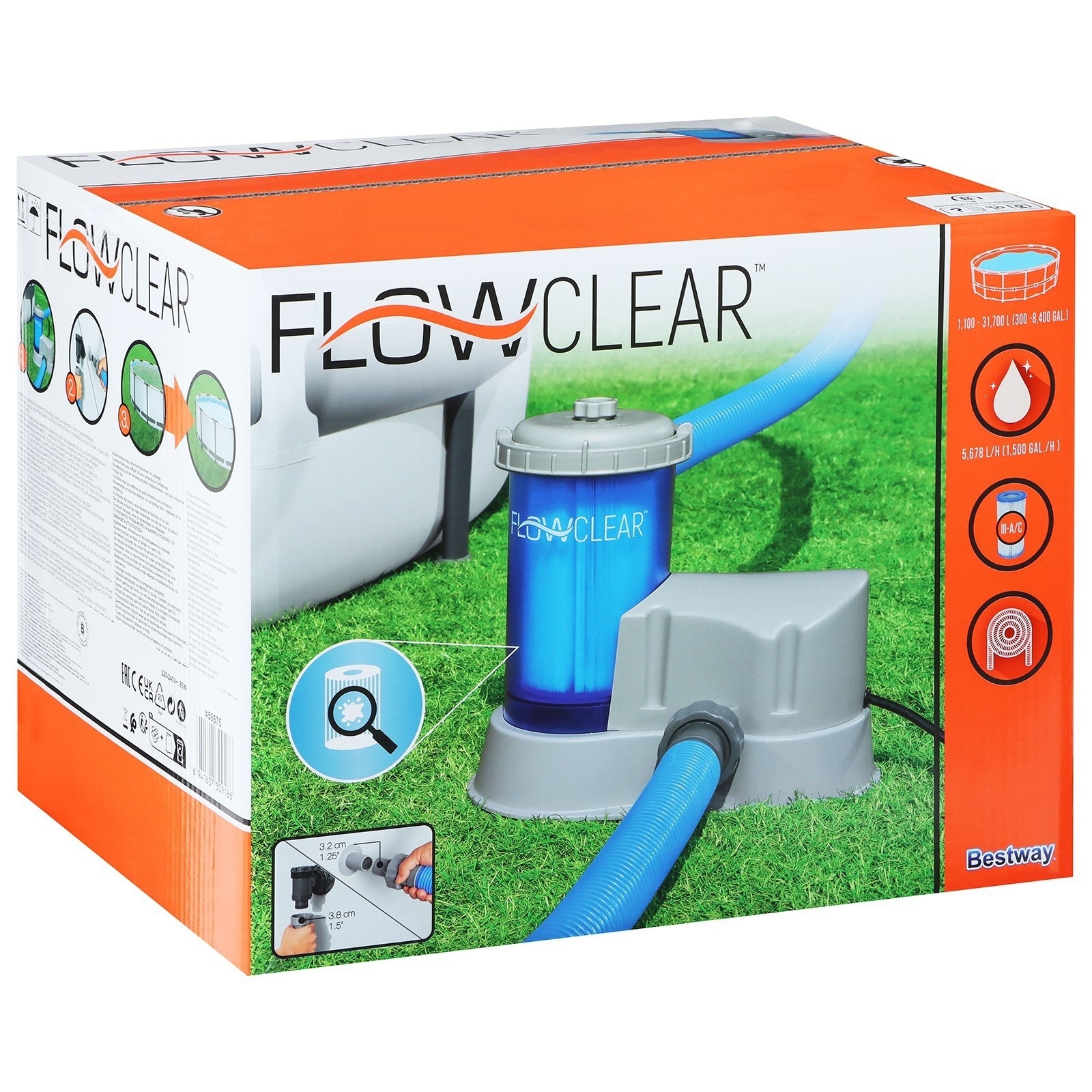 Фильтр-насос 5.678 куб.м/ч Bestway 58675 1600_1600