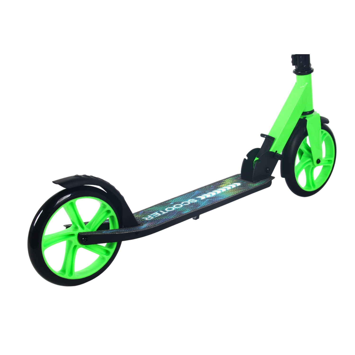 Самокат 200мм RGX RGX-SA200-30 green (фонарь в подарок) 1500_1500