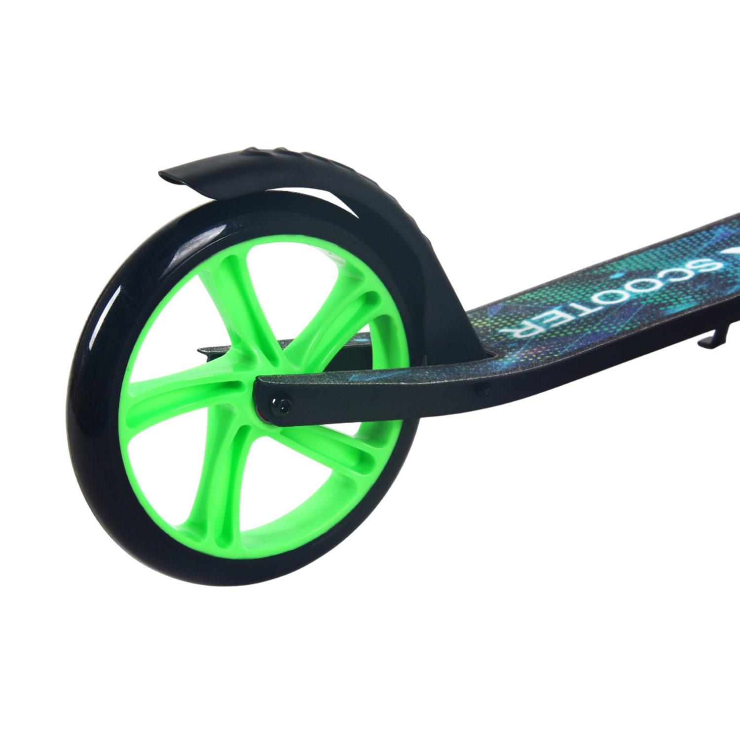 Самокат 200мм RGX RGX-SA200-30 green (фонарь в подарок) 1500_1500