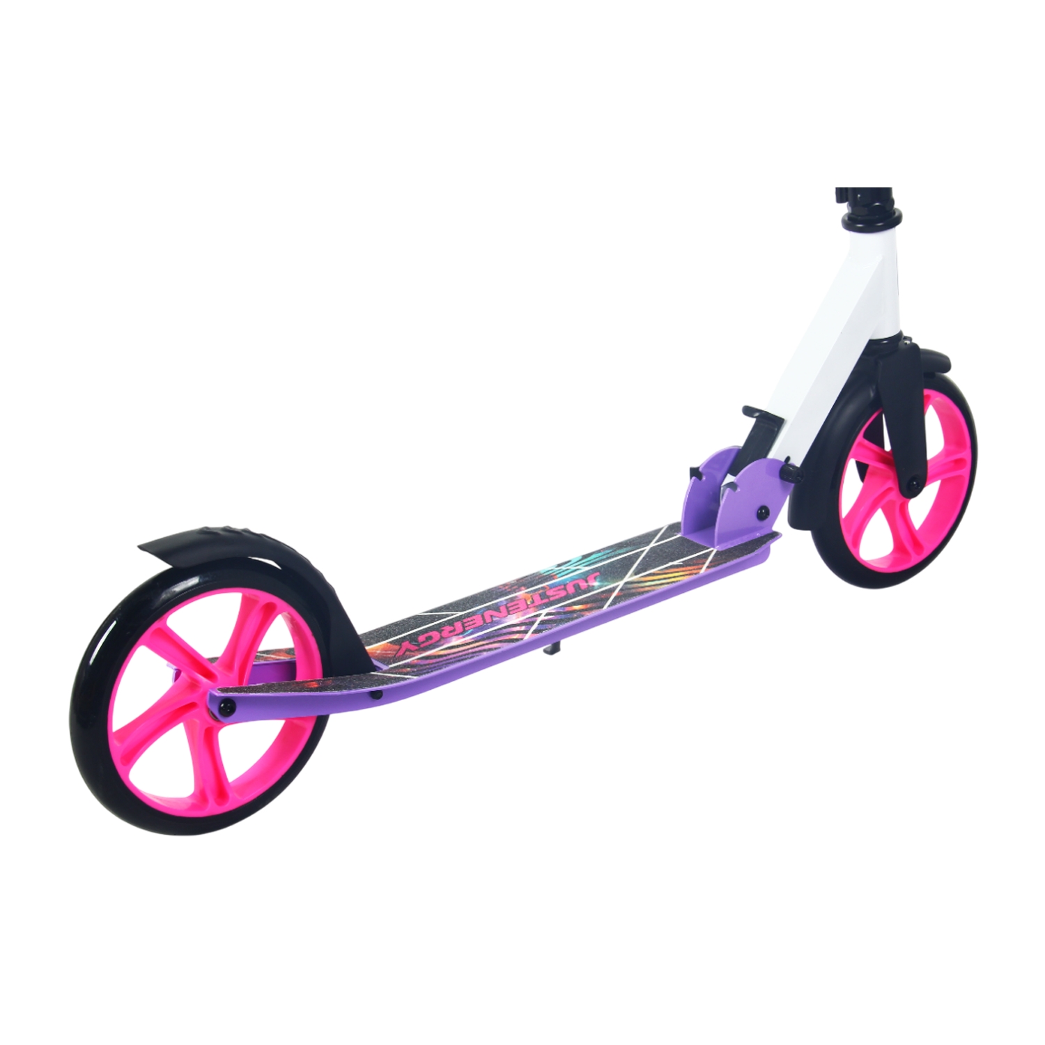 Самокат 200мм Justenergy JE-SA200-50 violet (фонарь и наклейка в подарок) 1500_1500