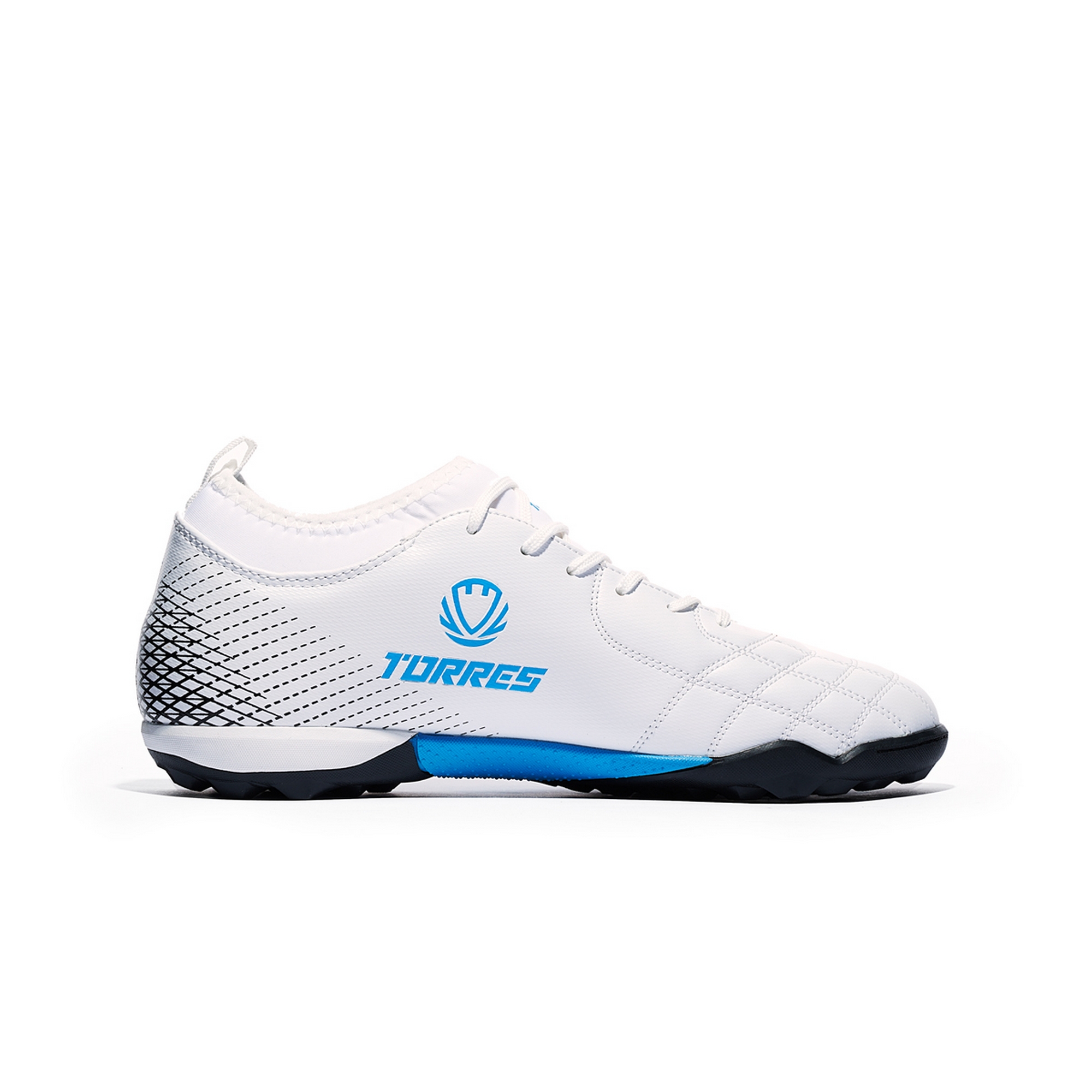 Бутсы футбольные (многошиповки) подростковые Torres BOLA-J TS2342310-271 с носком, белый 2000_2000