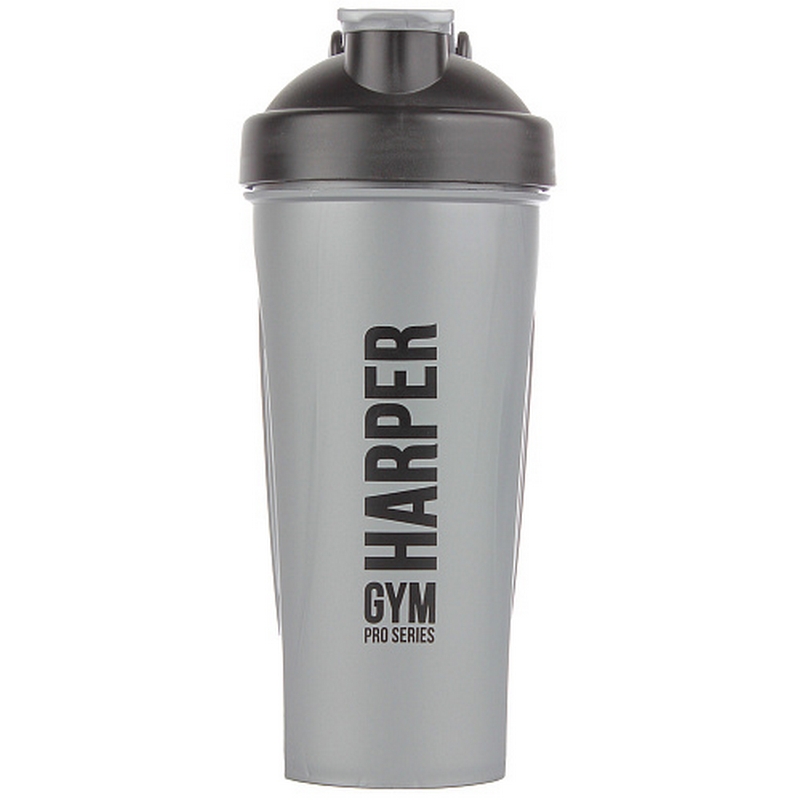 Шейкер спортивный 600мл Harper Gym Pro Series Черное серебро S01-600 800_800