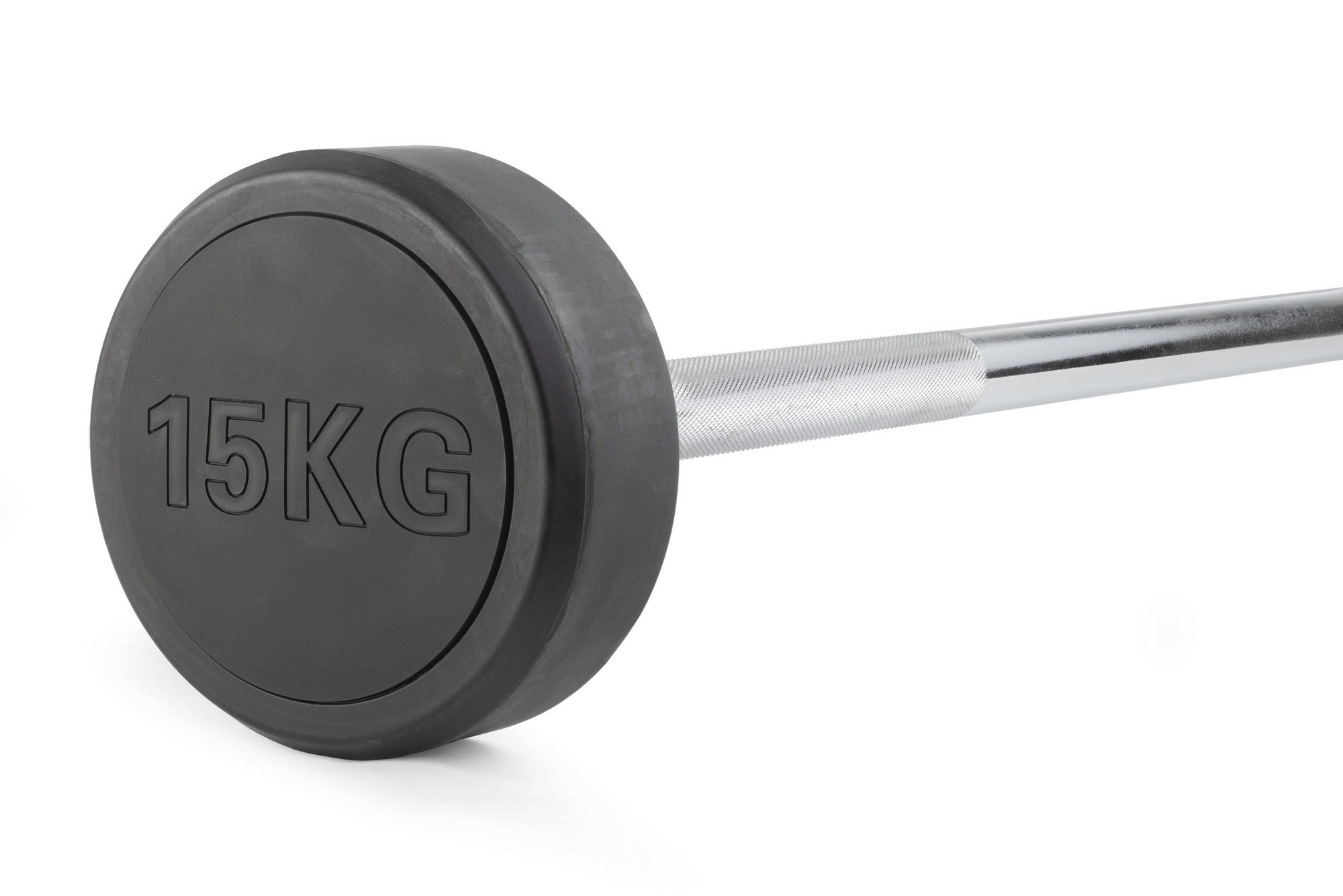 Штанга неразборная обрезиненная 15 кг. Прямой гриф VictoryFit VF-DX4150 2000_1334