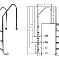 Лестница для бассейнов серии L L205 ПТК Спорт 021-0538 120_120