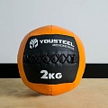 Медбол детский YouSteel 2кг, D254мм 120_120